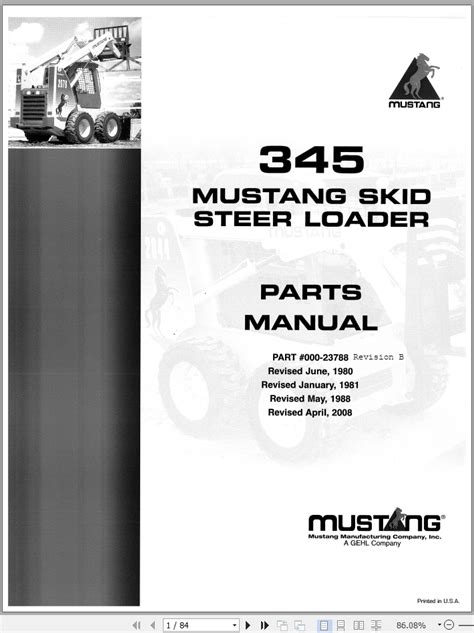 how much can a mustang 345 skid steer lift|345 mustang skid steer parts.